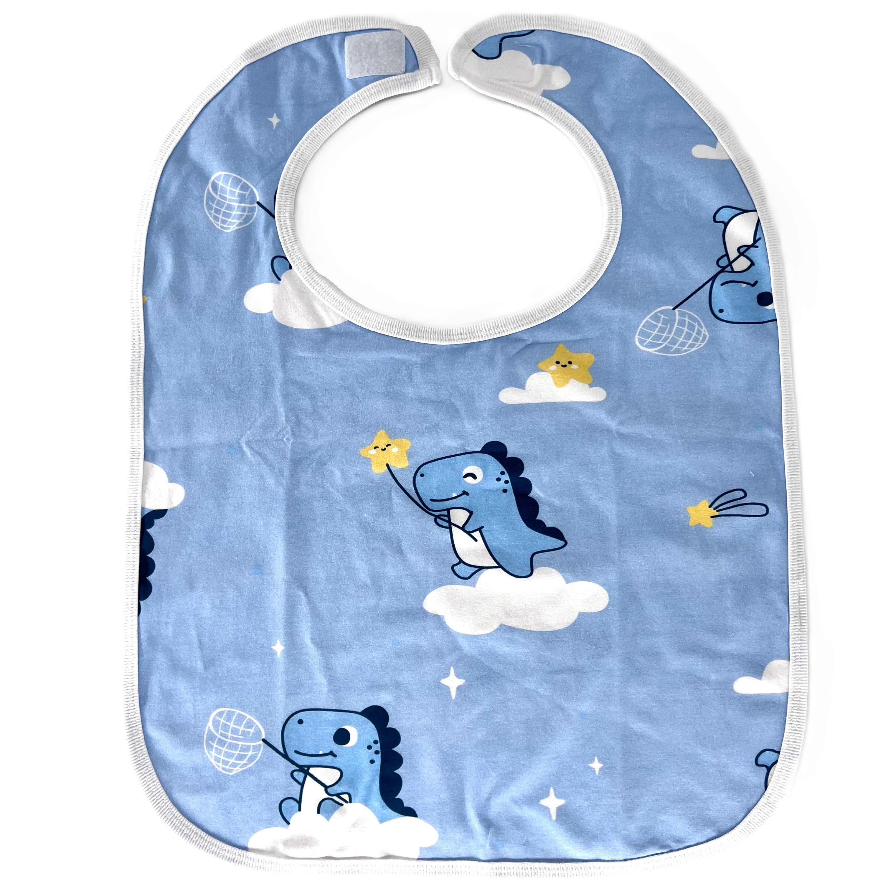NRU Blue Dinosaur Bib