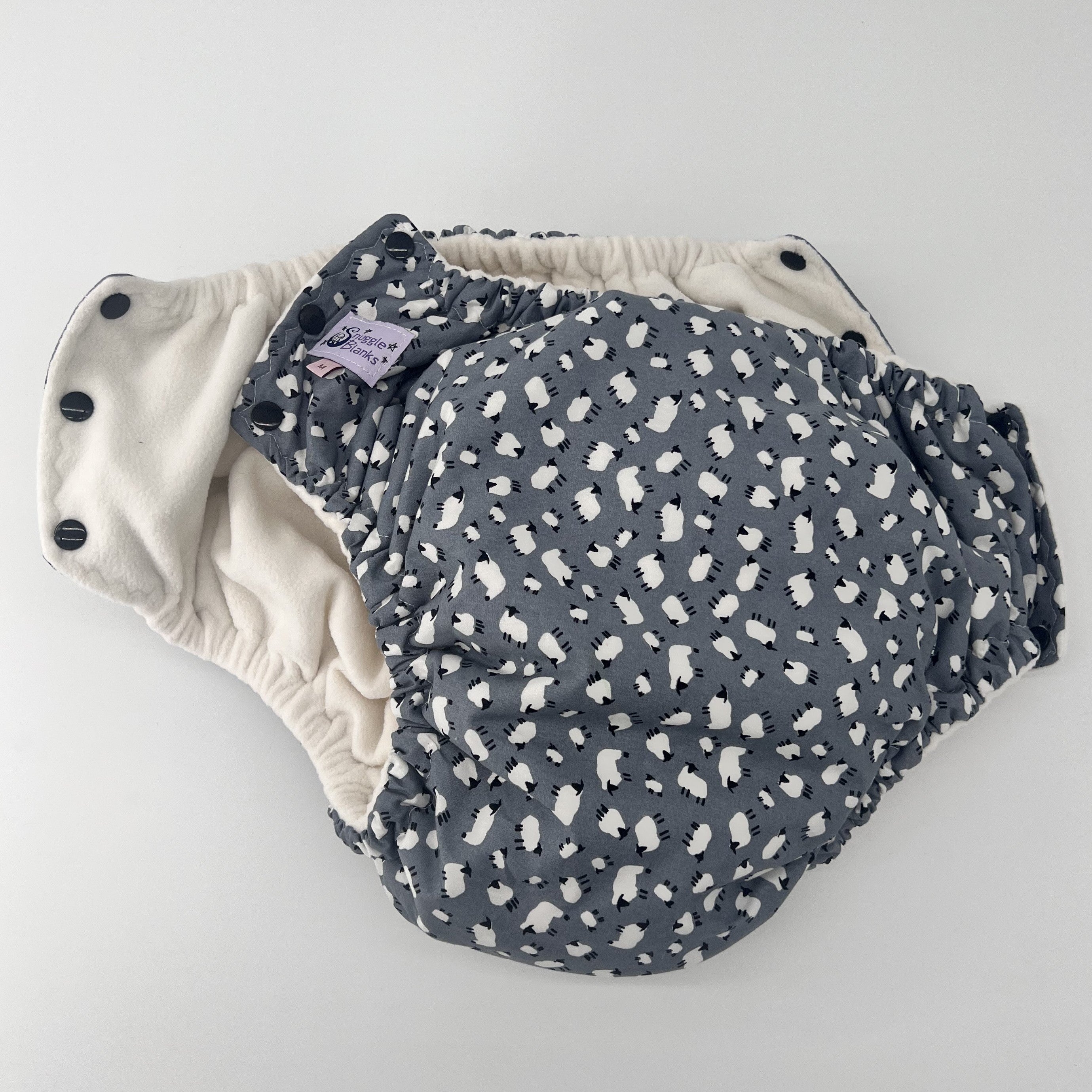SnuggleBlanks Pocket Nappy, with Insert - Sheep