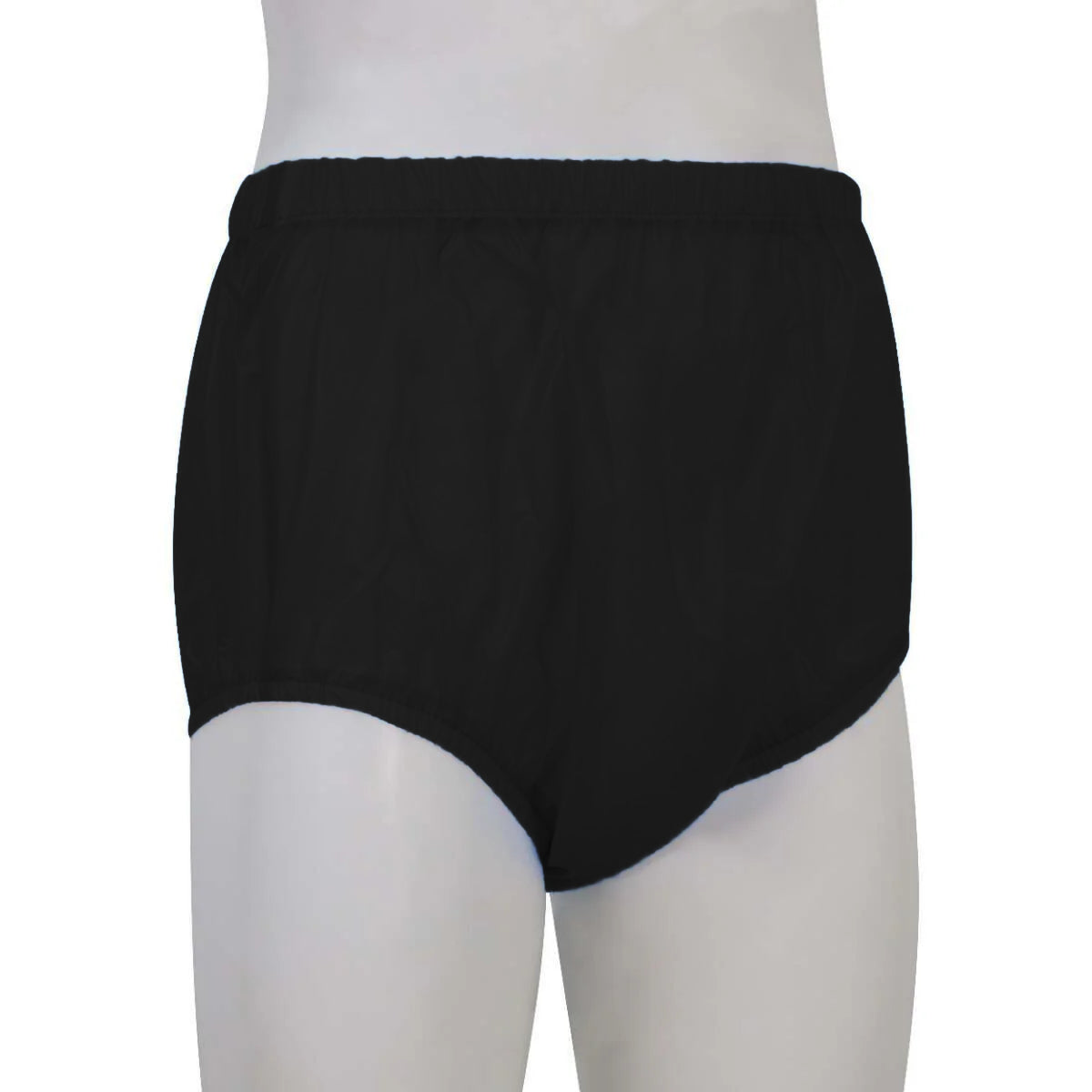 Premium Plastic Pants With Wide Waistband - Black