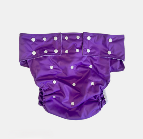 One Size Pocketwindel für Erwachsene – Knöpfe – Dunkelviolett