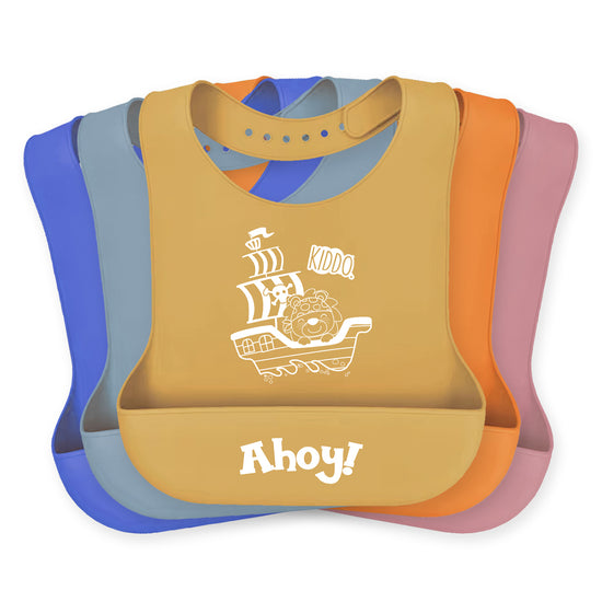Kiddo Little Sailor Ahoy Silicone Bib