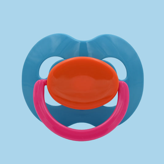 Light blue orange pink Pacifier Kiddo LULLY XXL