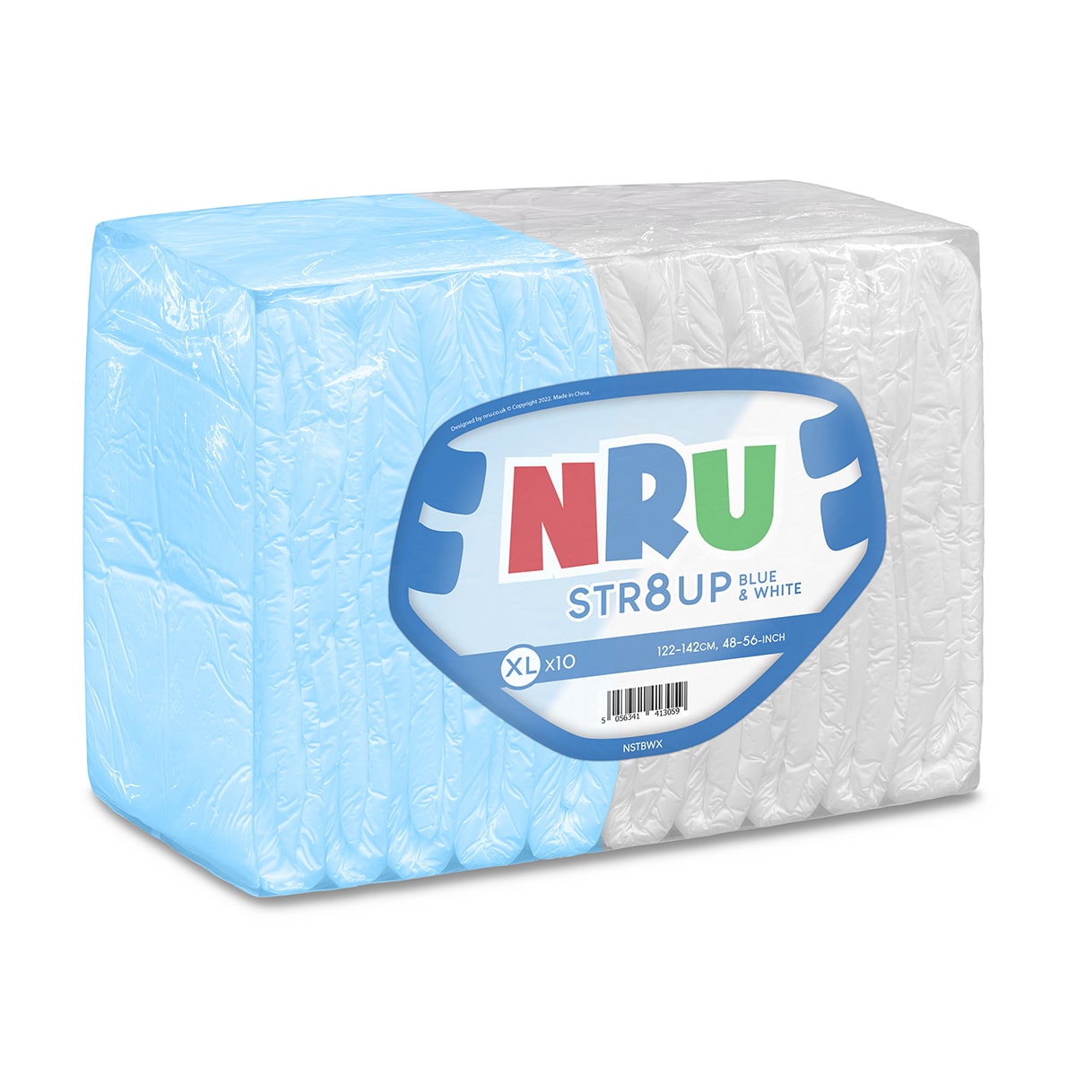 NRU STR8UP Blau und Weiß