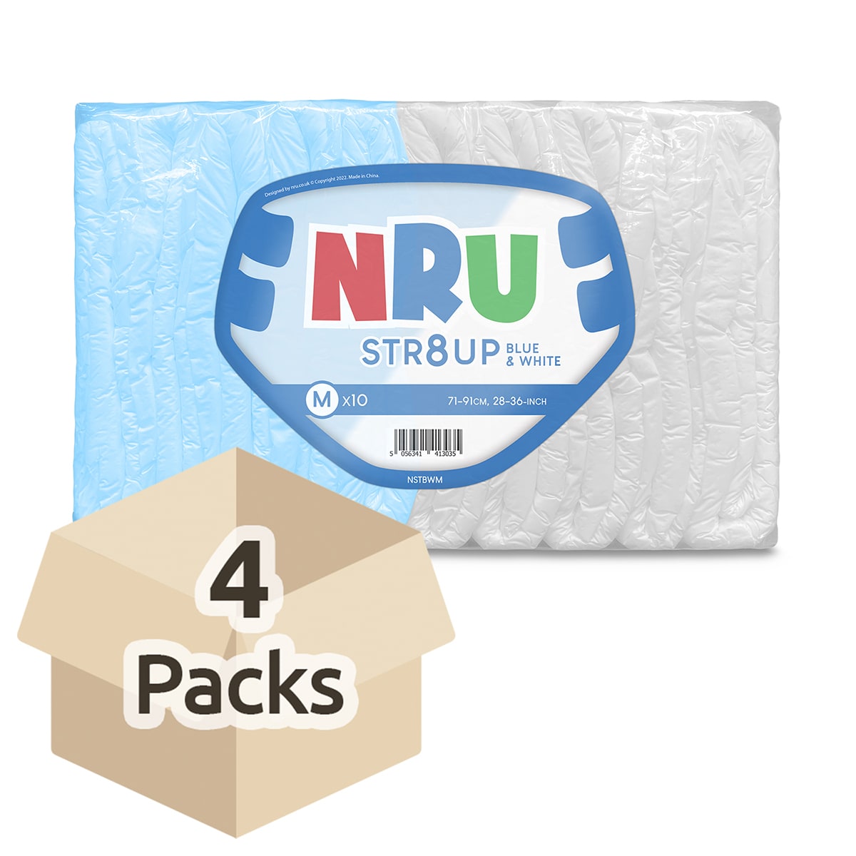 NRU STR8UP Blau und Weiß