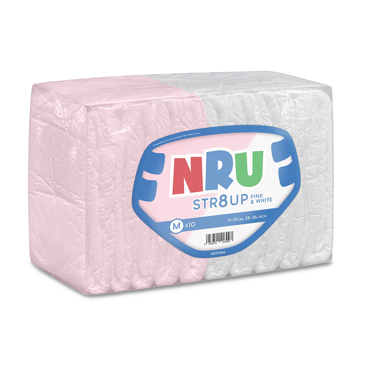 NRU STR8UP Pink and White